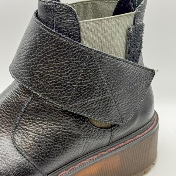 Erika Cavallini Semicouture Black Leather Platform Lug Sole Ankle Boots (RARE) - Picture 11 of 11